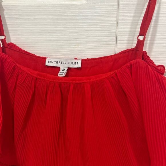 Sincerily Jules tiered ruffle dress 20’s flapper style size M - Picture 7 of 8